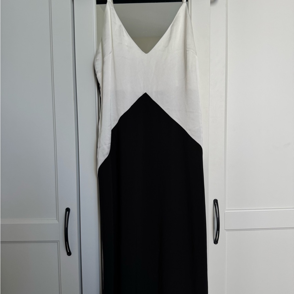 Elegant Black and White Women's Dress